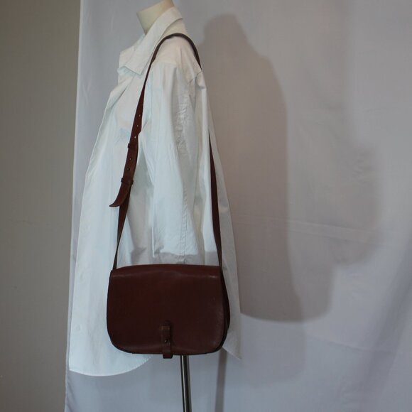 Lucky Brand Genuine Leather Messenger Crossbody Shoulder  Ruby Red bag - Picture 1 of 10